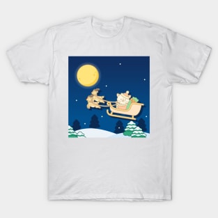 Cute Santa delivers gifts T-Shirt